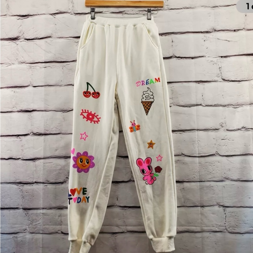 LOLA And THE BOYS Sweatpants Womens Pull On Joggers Multicolor NEVER WORN